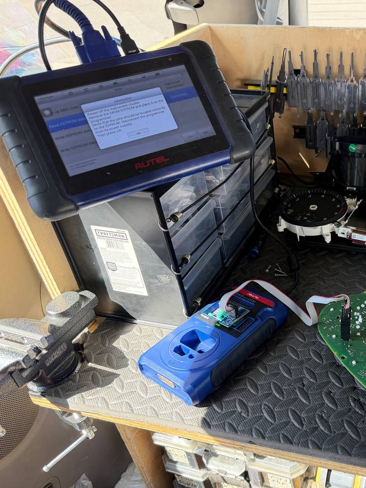 Audi BCM2 immobilizer module on the bench