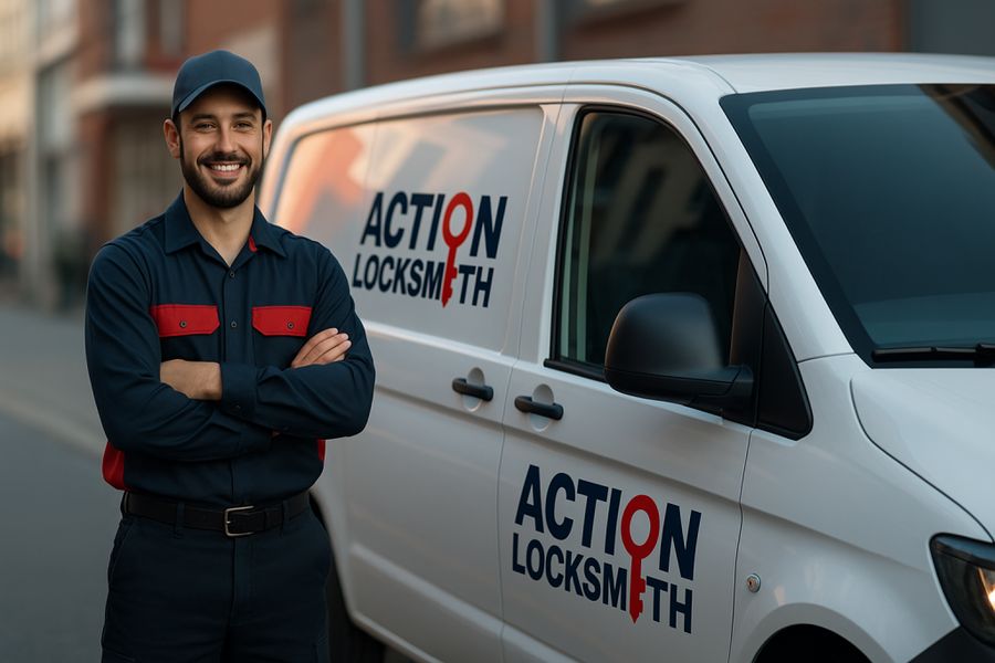 Action Locksmith van and locksmith in Denver