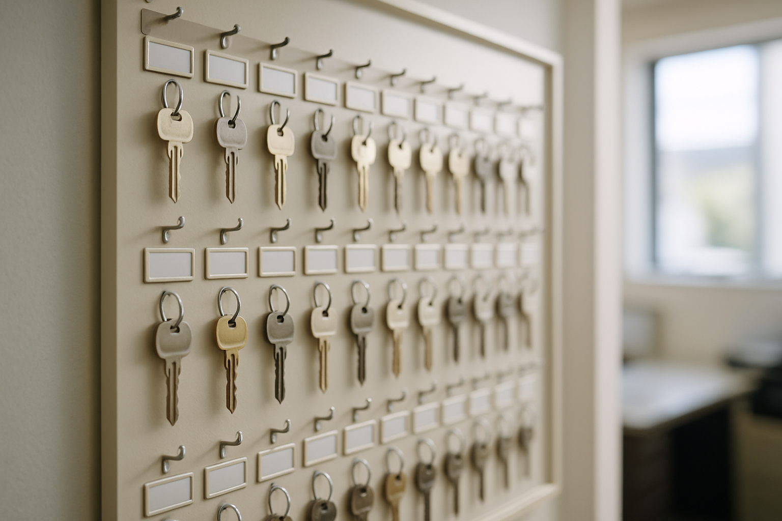 A master key board in a business back office